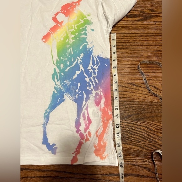 NEW Polo Ralph Lauren Ombré Big Pony Print Long Sleeve T-Shirt Women's Sz XS - Picture 7 of 7